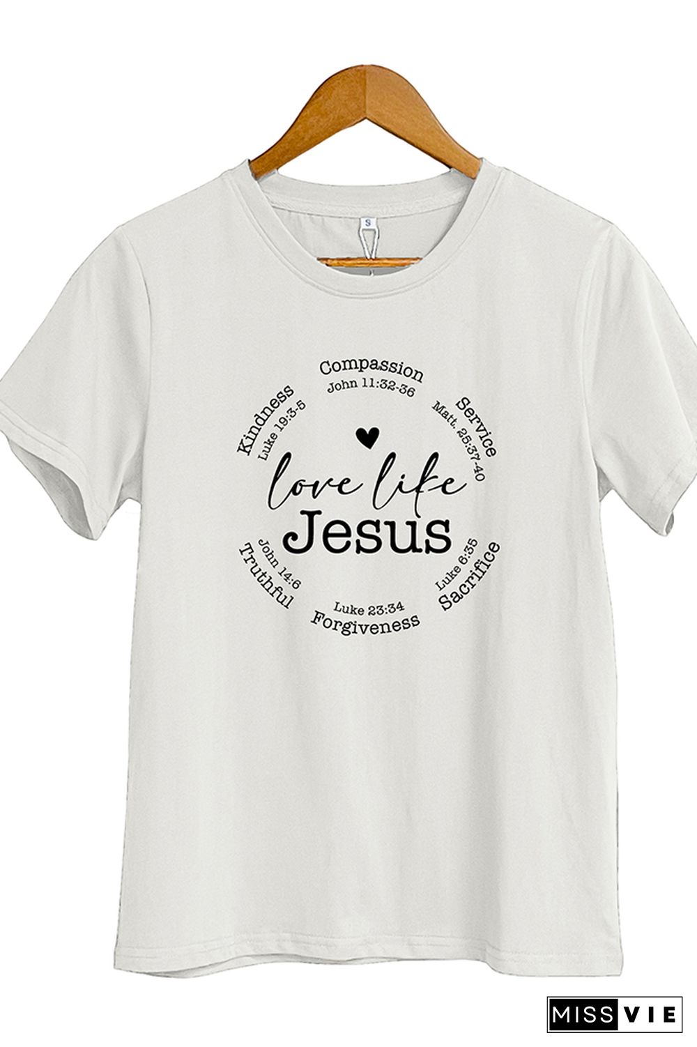 Love Like Jesus Short Sleeve Graphic Tee Wholesale