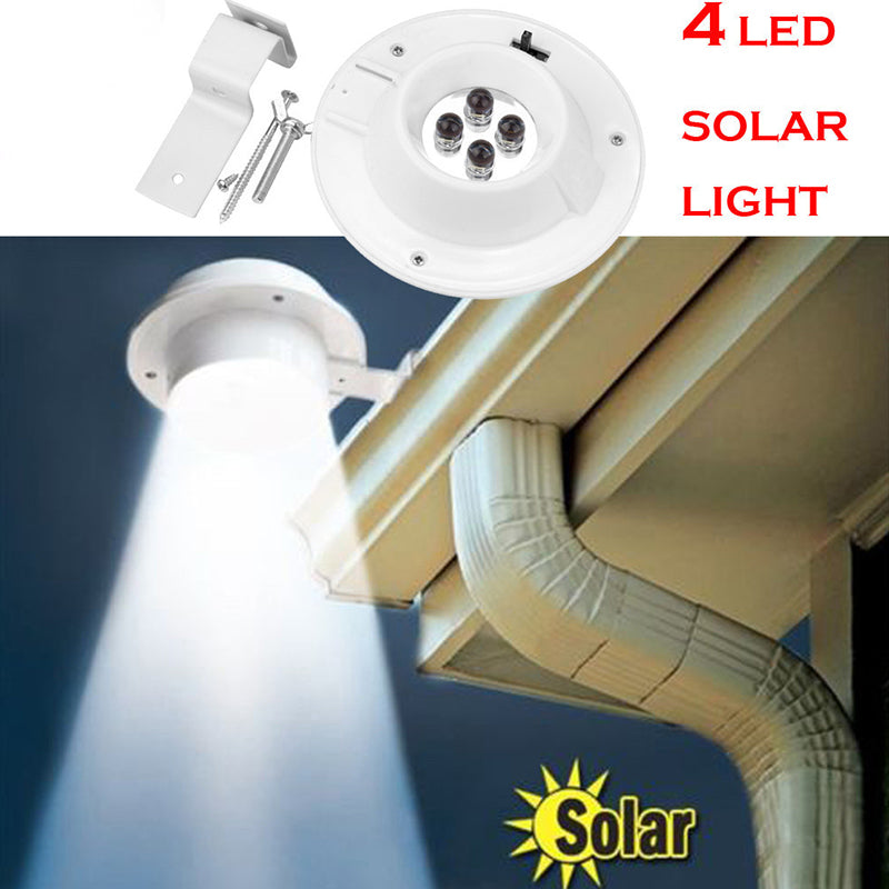 4LEDs Solar Powered Gutter Light Outdoor/Garden/Yard/Wall/Fence/Pathway Lamp