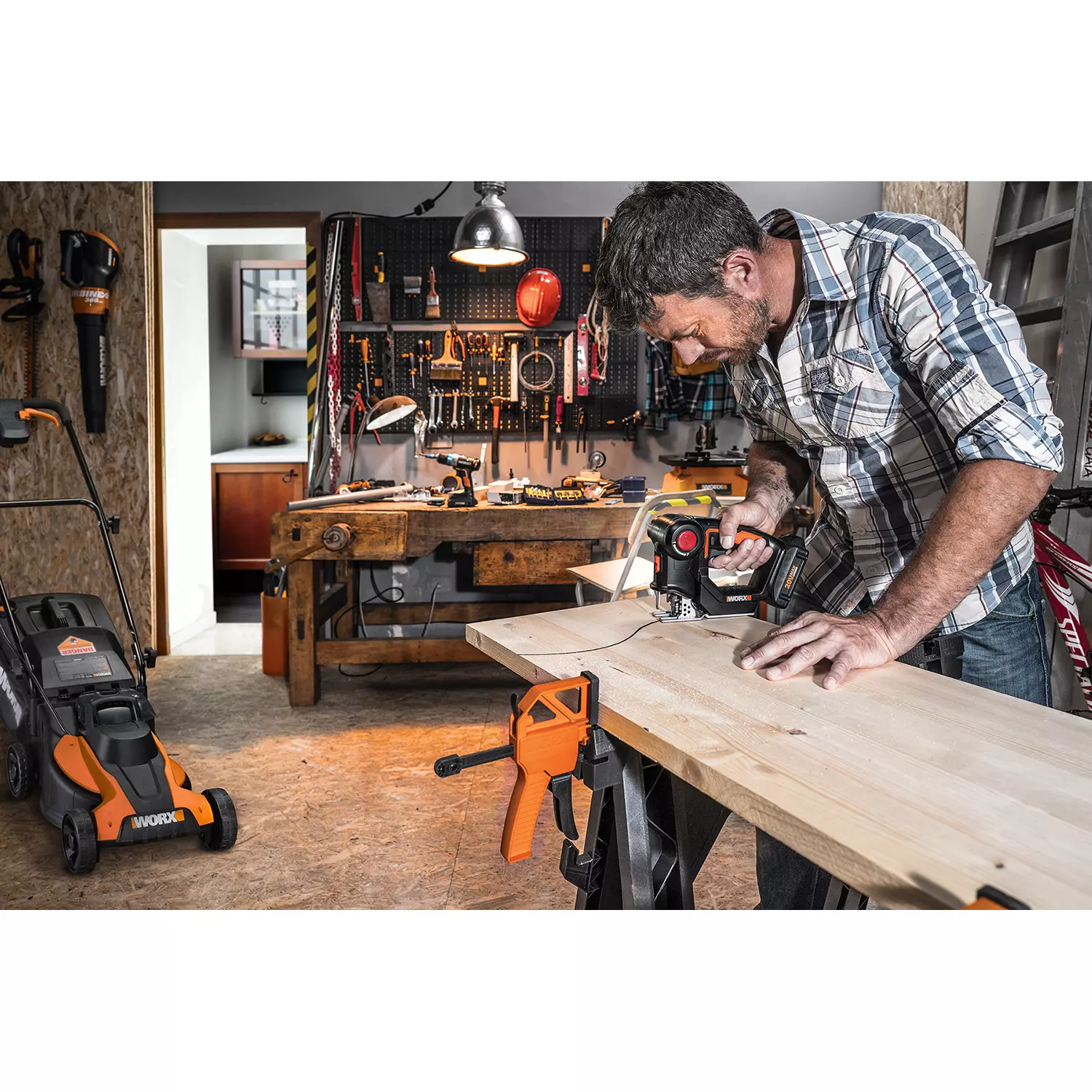 Worx 20V Power Share Cordless Axis Cordless Reciprocating and Jig Saw