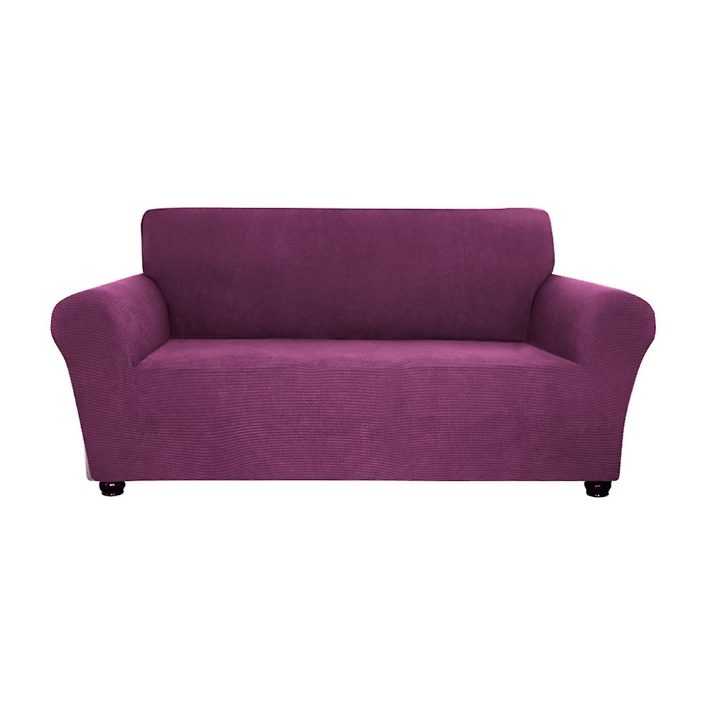 Stretch Sofa Slipcover Spandex Anti-slip Soft Couch Sofa Cover 2 Seater Washable For Living Room Kids Petsdark Purple  3 Coffee