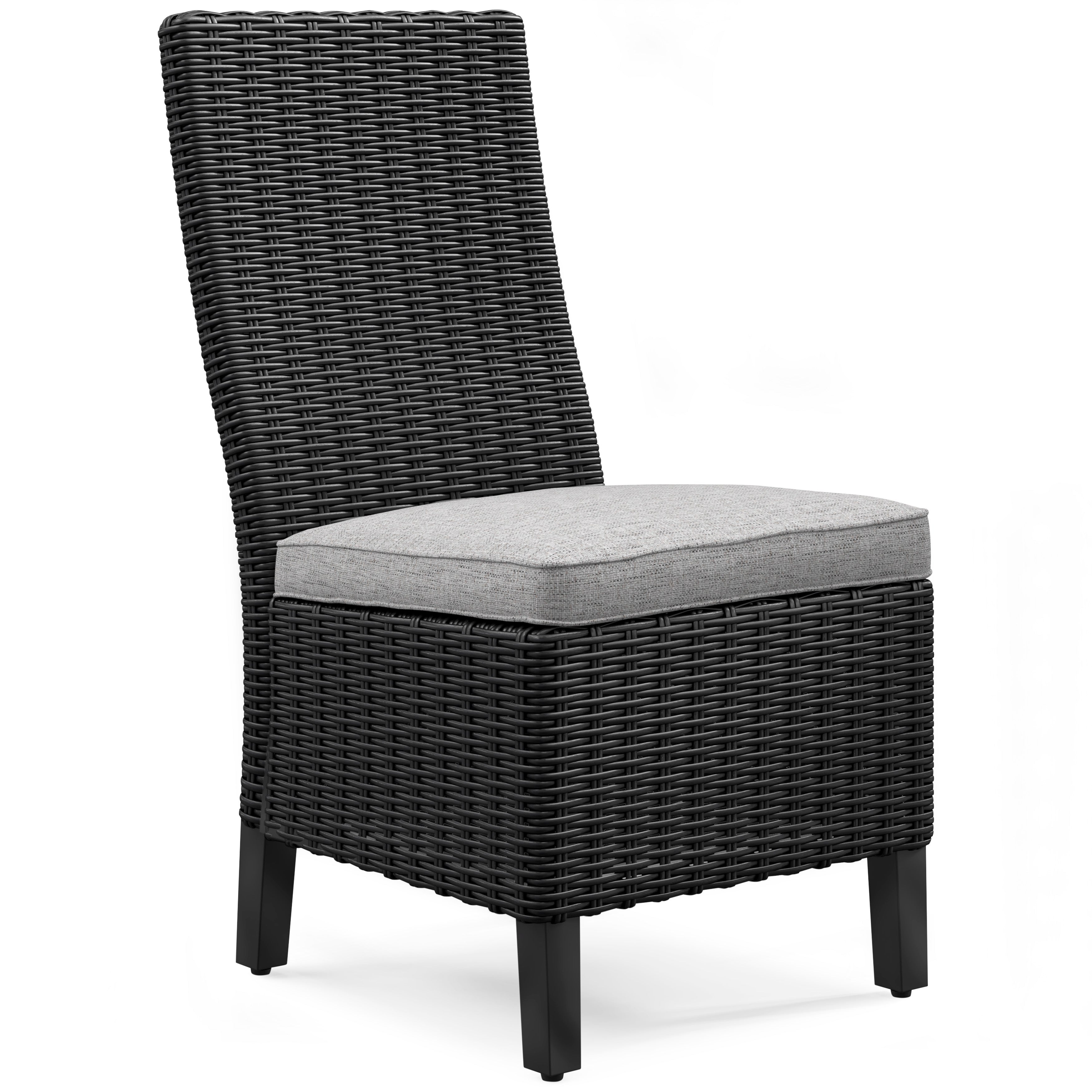 Fire Island Black Outdoor Side Chair with Cushion - NEW