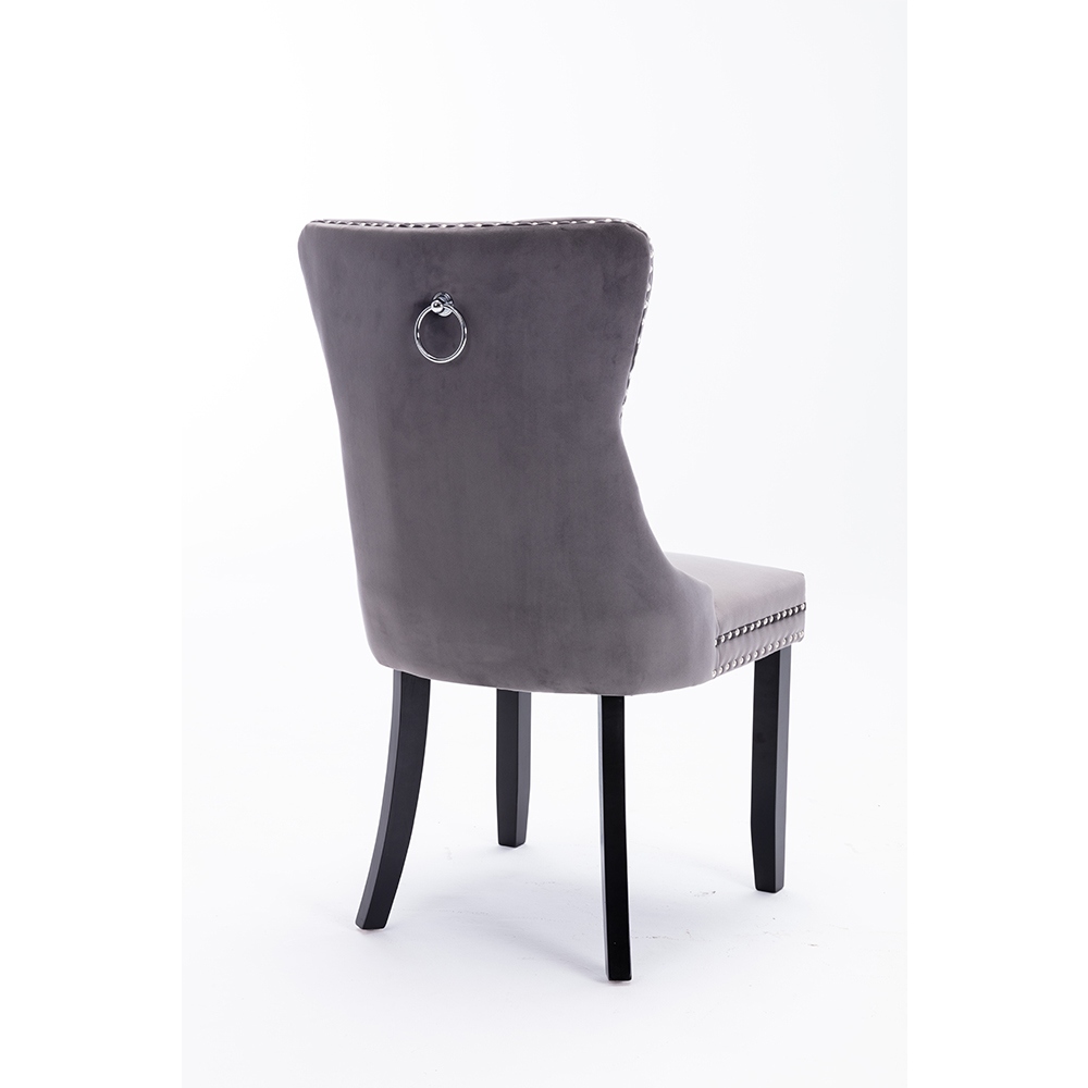 Tufted Solid Wood Velvet Upholstered Dining Chair