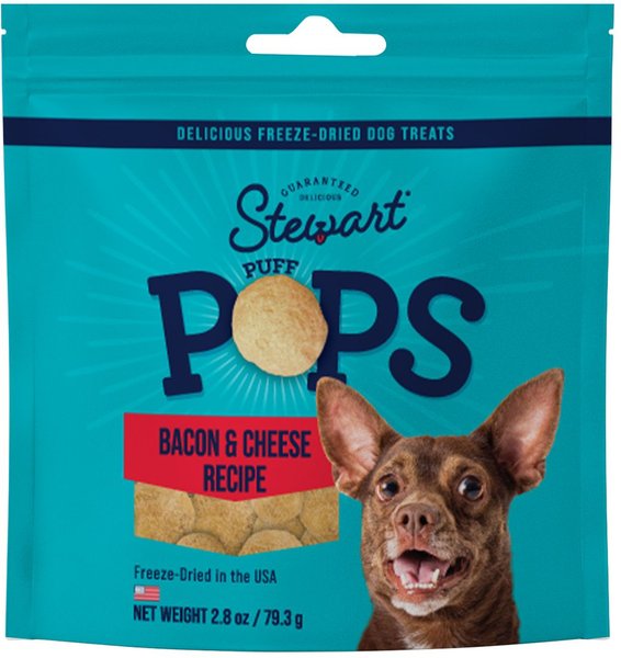 Stewart PuffPops Bacon and Cheese Recipe Freeze Dried Dog Treats