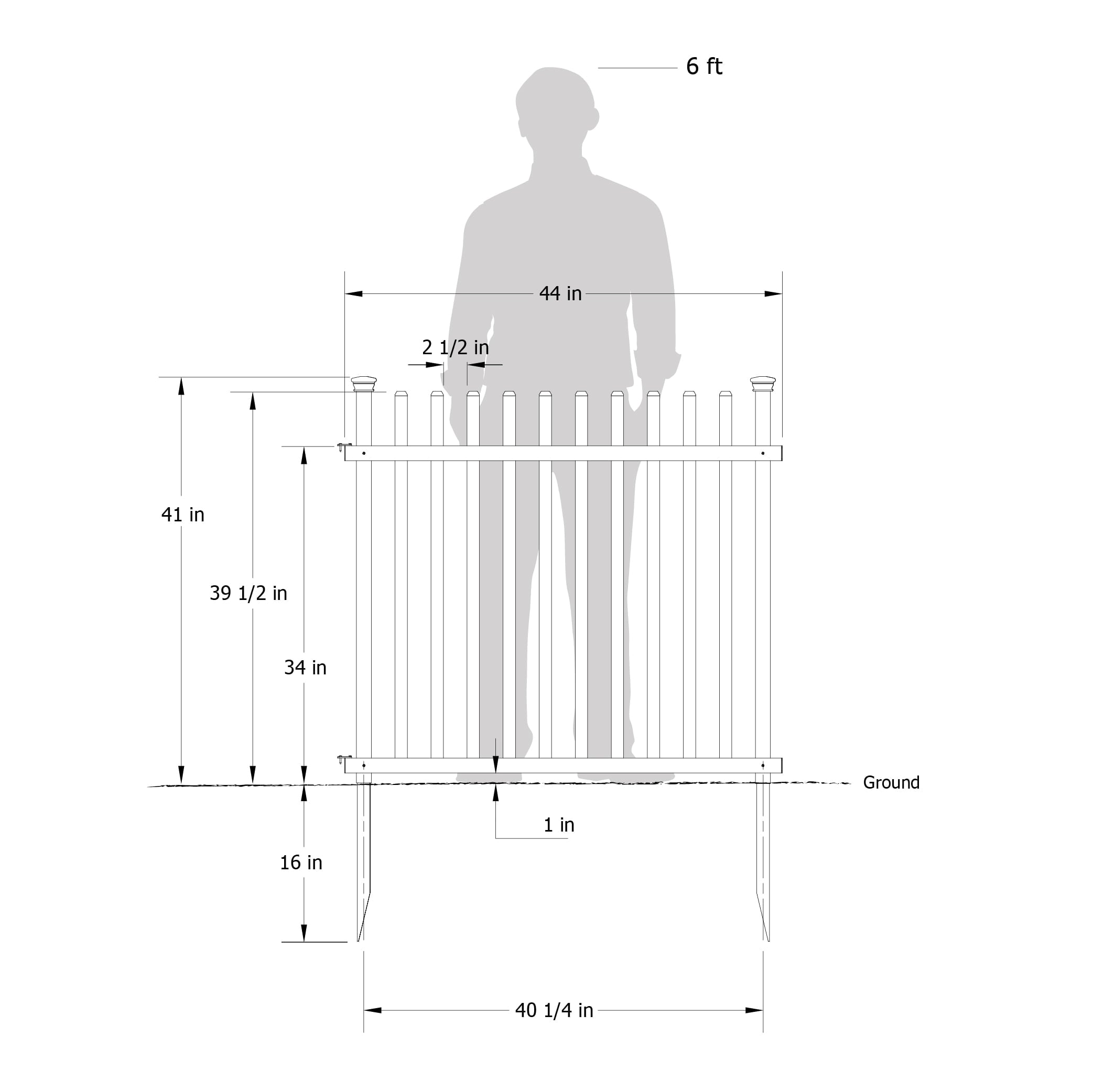 Zippity Outdoor Products Burbank Vinyl Picket Fence (2-Pack)