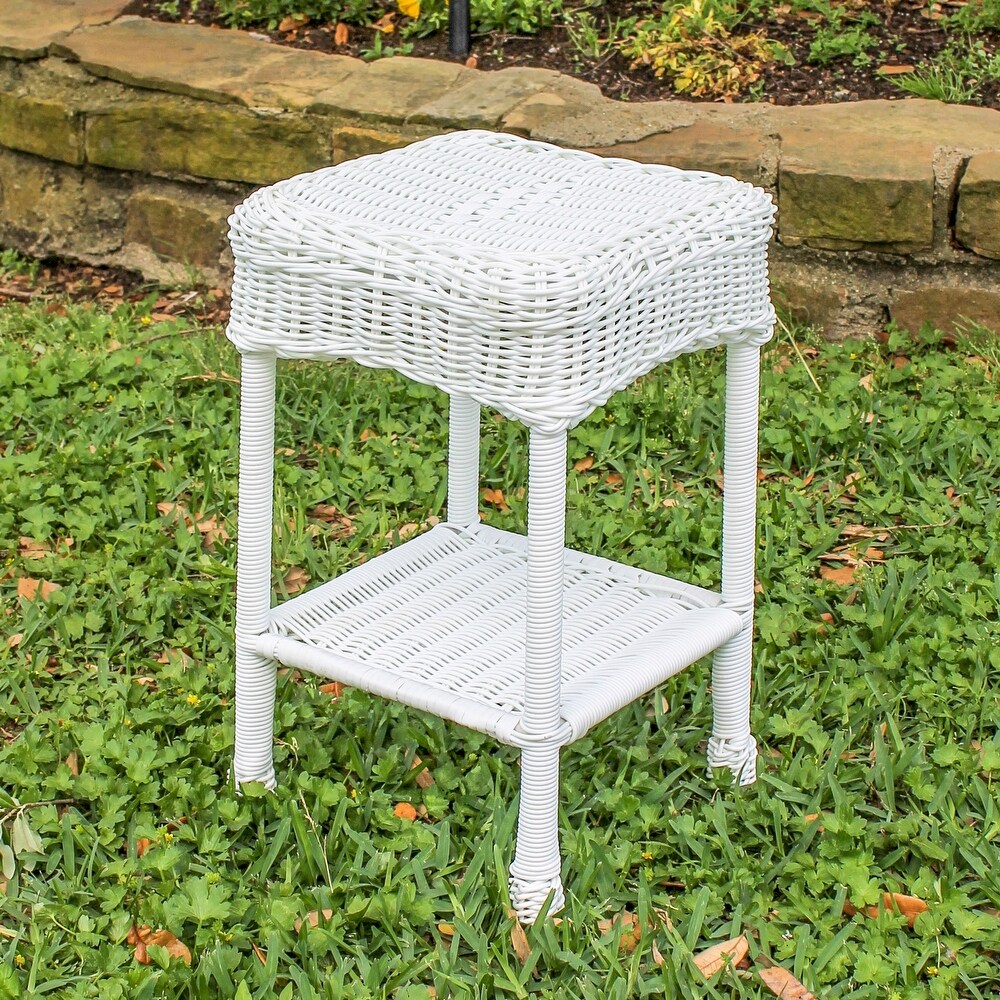 International Caravan Chelsea Resin Wicker Side Table