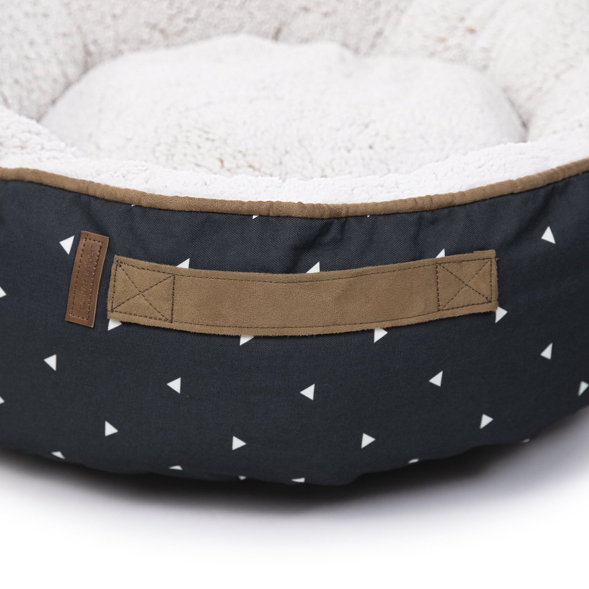 Bark and Slumber Round Cloud Bolster Dog Bed w/ Removable Cover