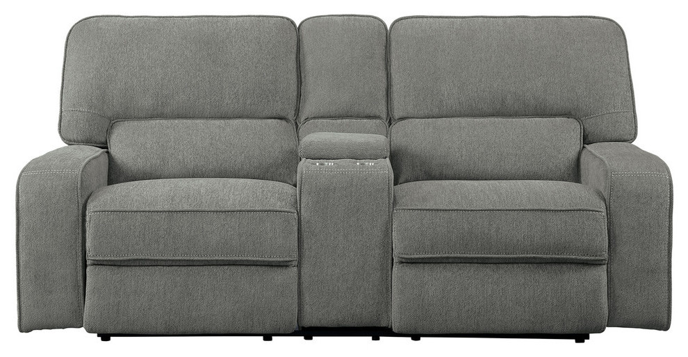 Edition Power Double Reclining Love Seat   Transitional   Loveseats   by Lexicon Home  Houzz