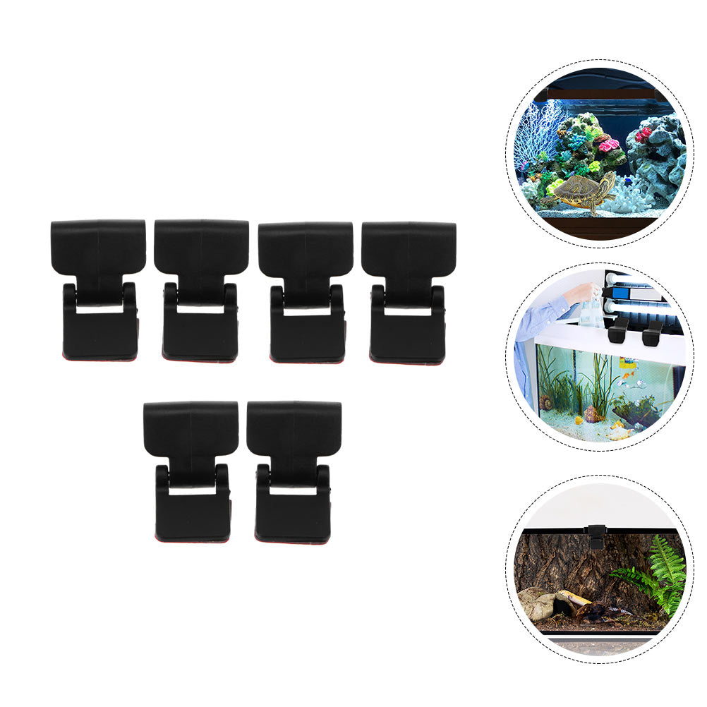 NUOLUX 6pcs Glass Turtle Terrarium Lock Buckles Reptile Feeding Tank Anti-escape Latch