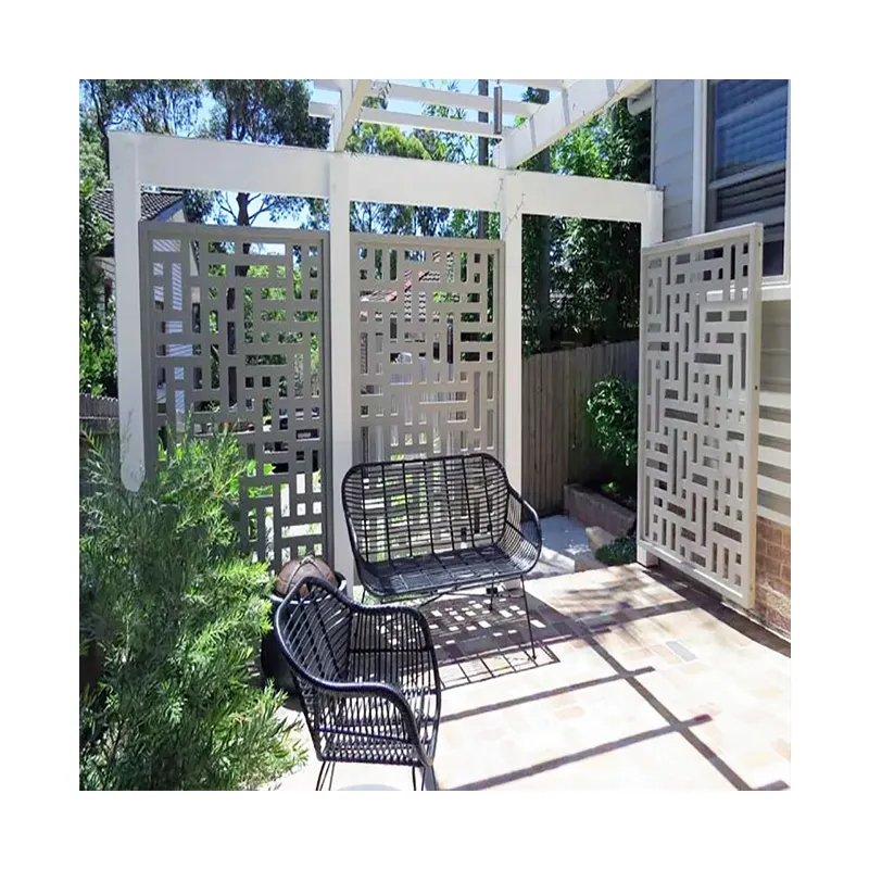 Factory Supply wholesale  Decorative Privacy Aluminum Laser Cut Aluminum Fence Panels