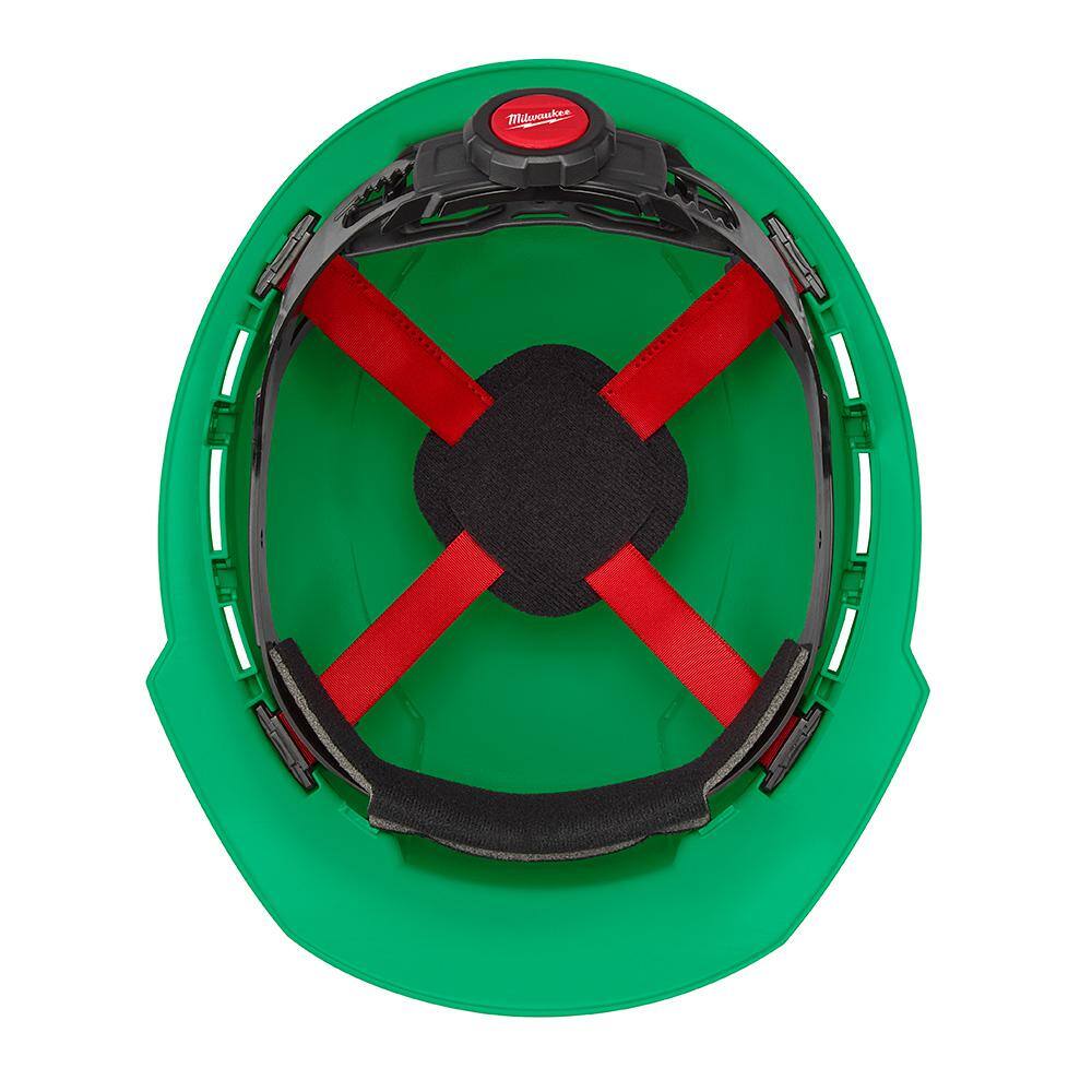 MW BOLT Green Type 1 Class C Front Brim Vented Hard Hat with 4 Point Ratcheting Suspension 48-73-1206