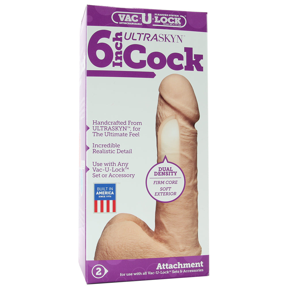 Vac-U-Lock 6 Inch ULTRASKYN Cock