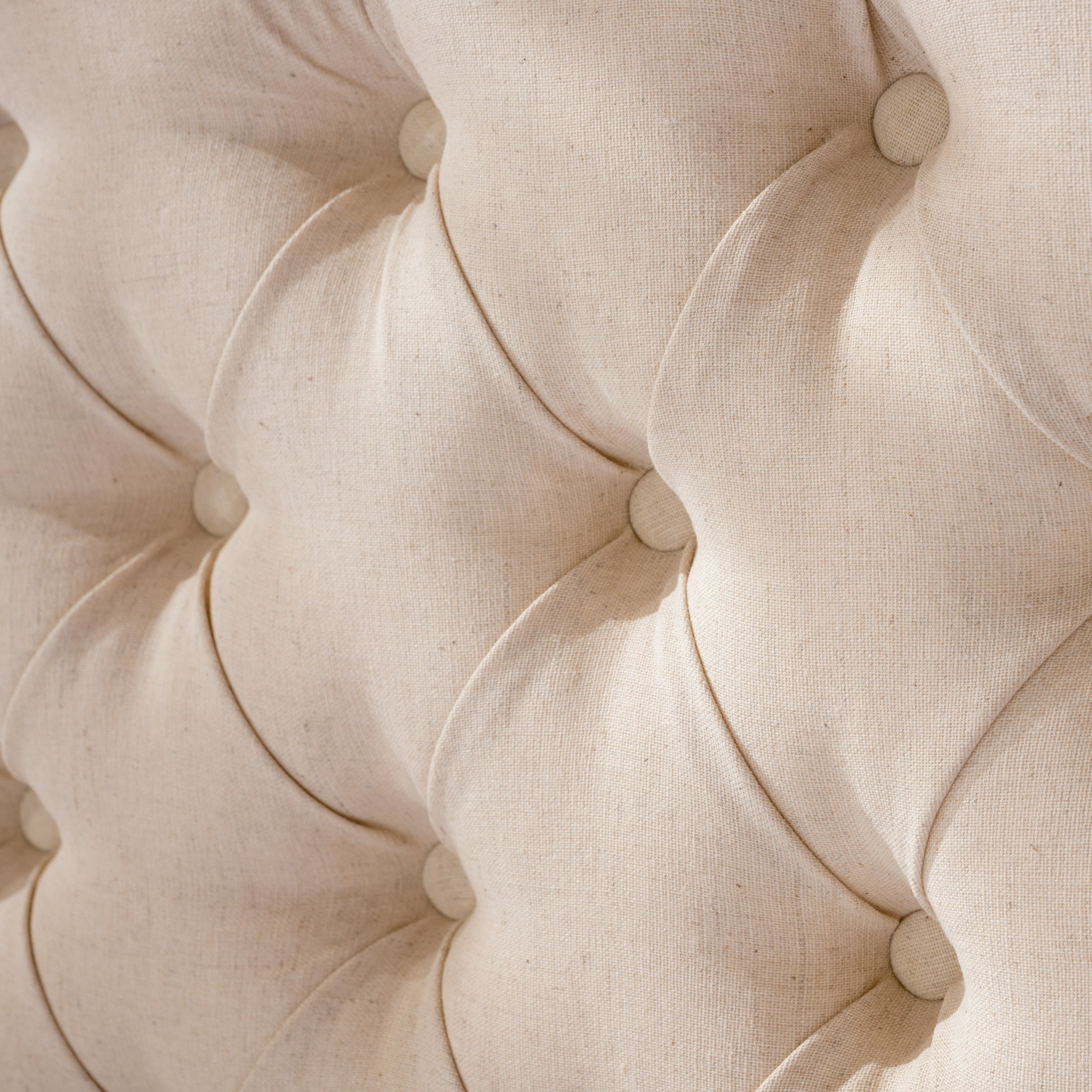 Brunet Contemporary Button Tufted Fabric Queen/Full Headboard