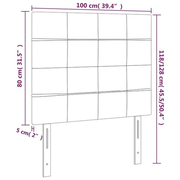 vidaXL Headboards 2 pcs Dark/Light Gray multisize Fabric - - 37421105