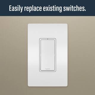 Legrand radiant with Netatmo 15-Amp Single-Pole Decorator Rocker Smart Light Switch White WNRL10WH