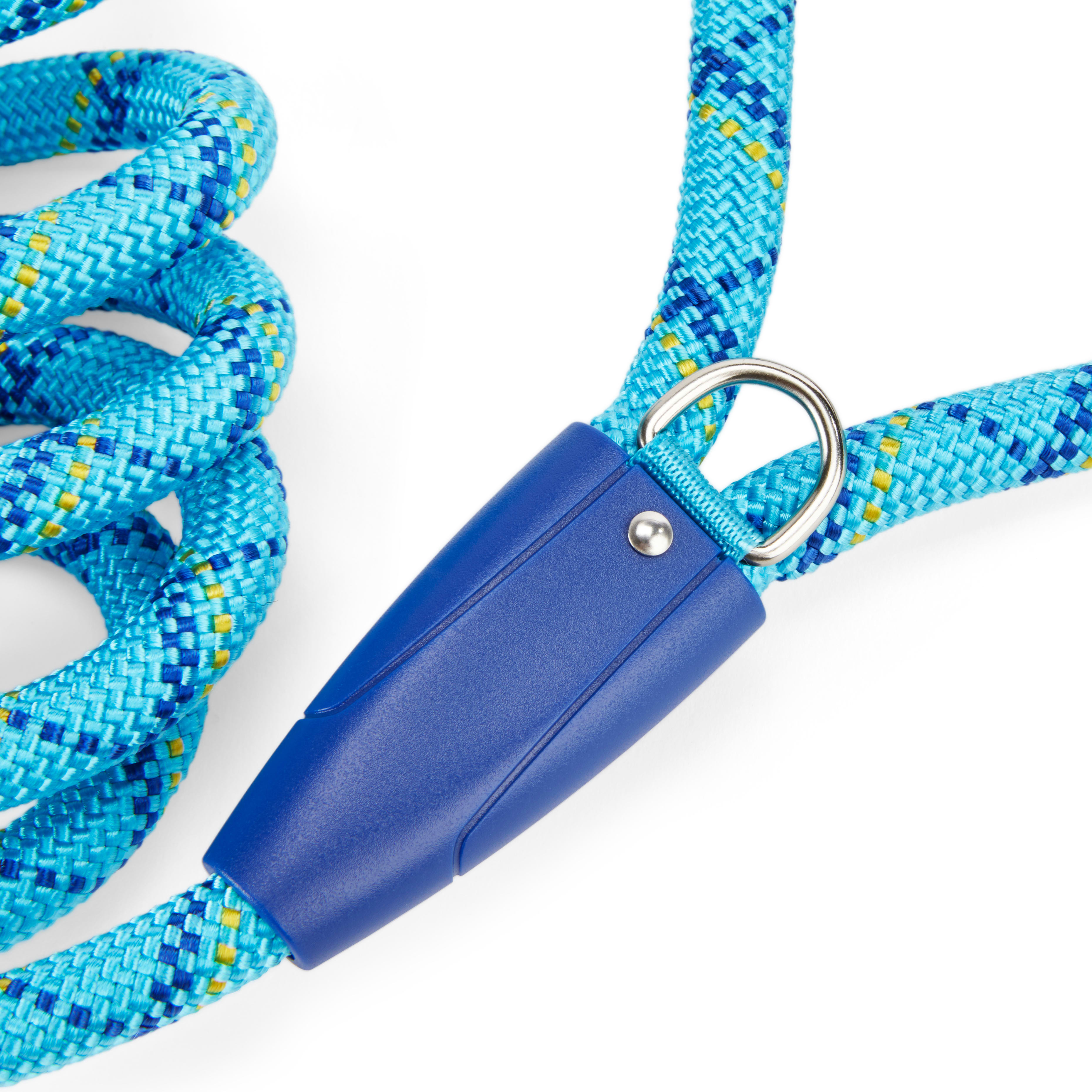 YOULY The Trailblazer Turquoise  Navy Rope Dog Leash， 6 ft.