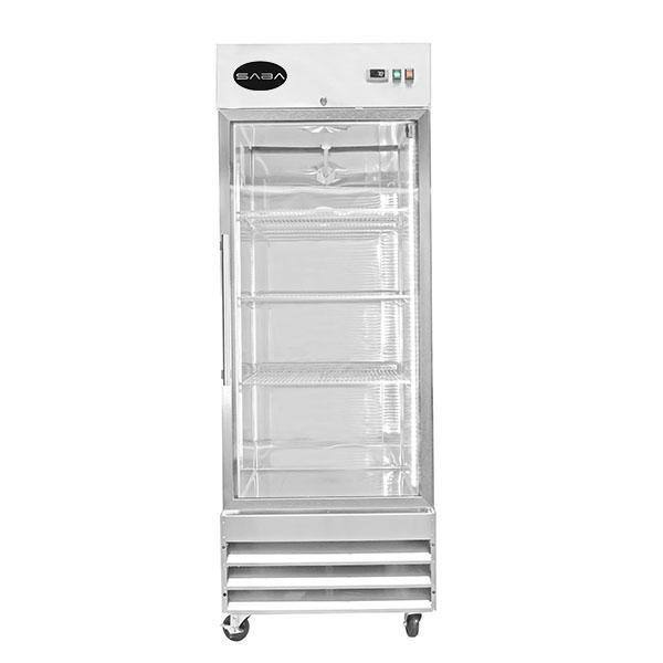 SABA 23 cu. ft. One Glass Door Commercial Reach In Upright Freezer in Stainless Steel S-23FG