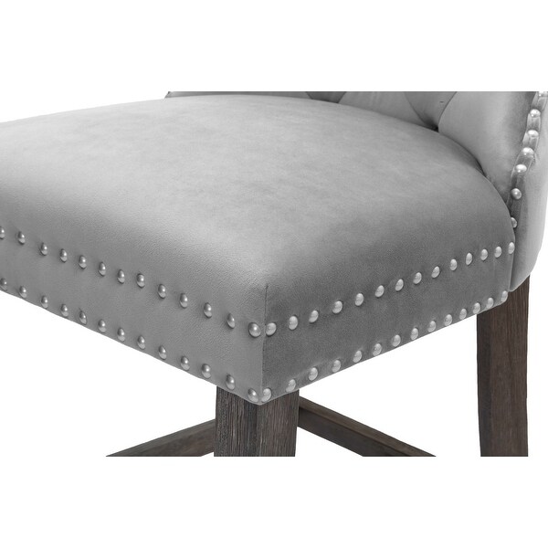 Best Quality Furniture Tufted Velvet Counter Chairs with Ring