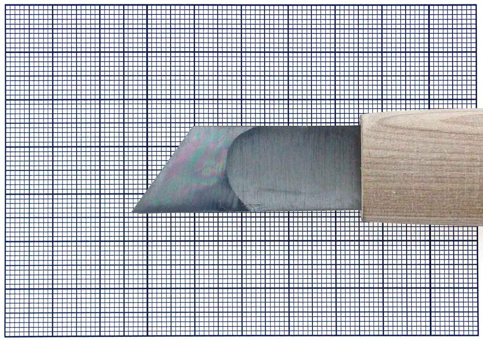 Michihamono Woodworking 18mm Large Woodcarving Tool Straight Left Skew Flat Chisel， with High Speed Steel Blade， for Trimming and Carving Wood