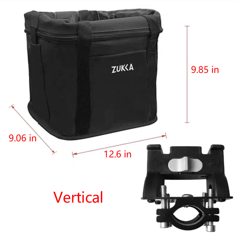 Meghna Front Bike Basket for Small Pet Cat Dog Carrier Bicycle Basket Easy to Install and Detachable on Bicycles Stem and Electric Bicycle Vertical  Mount 1.5inch