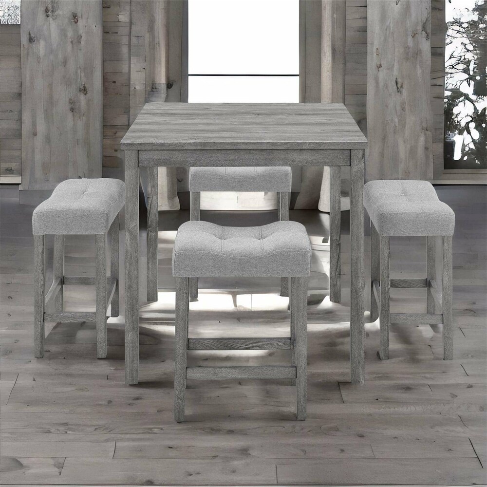 Solid Wood 5 Piece Dining Table Set for Living Room