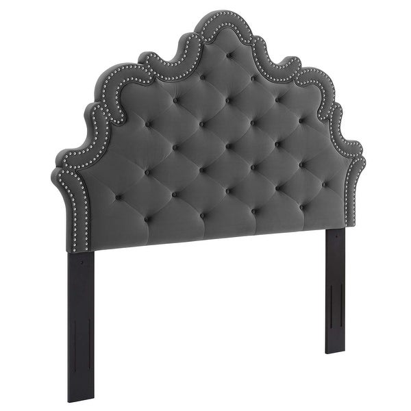 Arabella Button-Tufted Performance Velvet King/California King Headboard - - 35485264