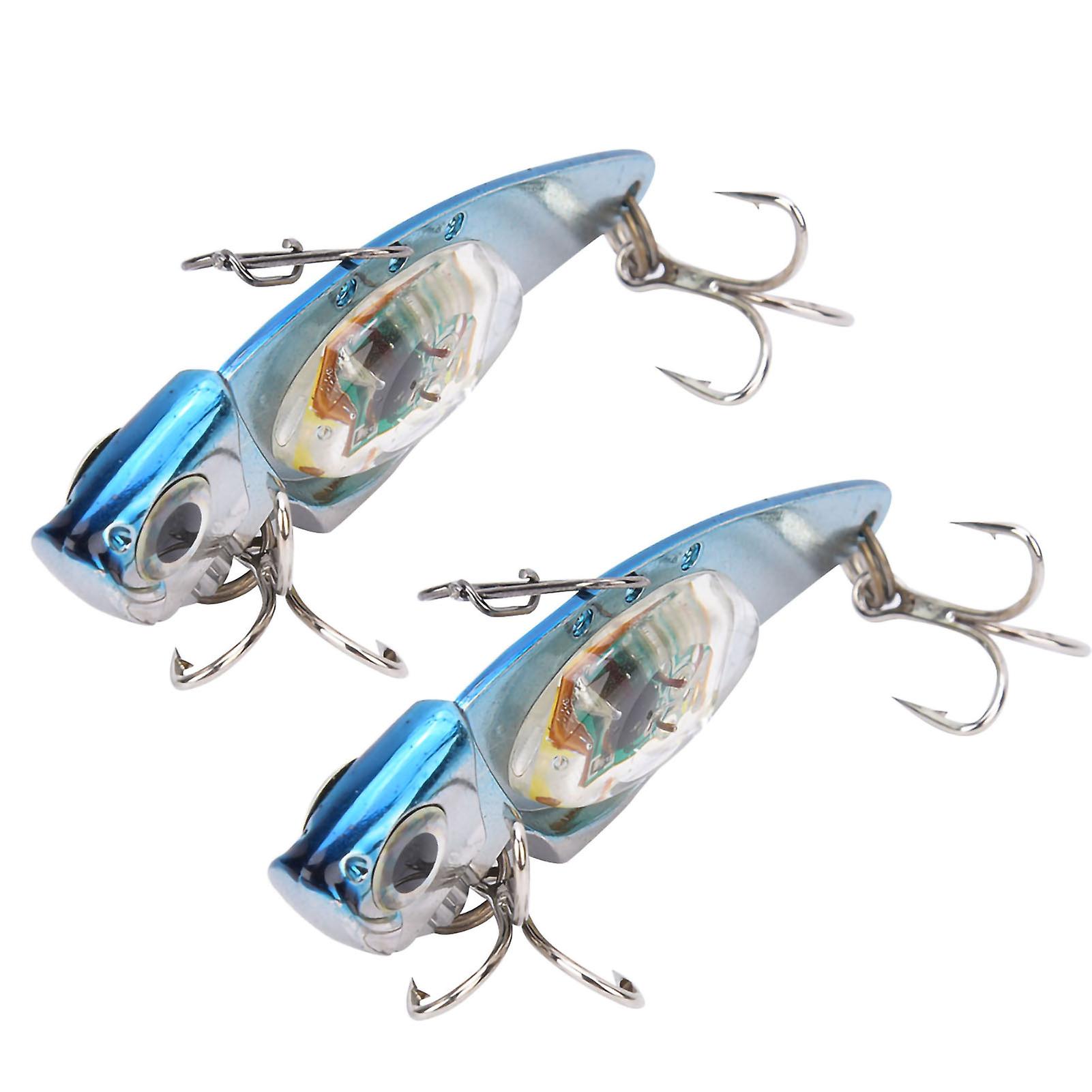 2 Pcs Led Underwater Fishing Lure Light Night Lamp Attractor Bait Fish Tool Accessories