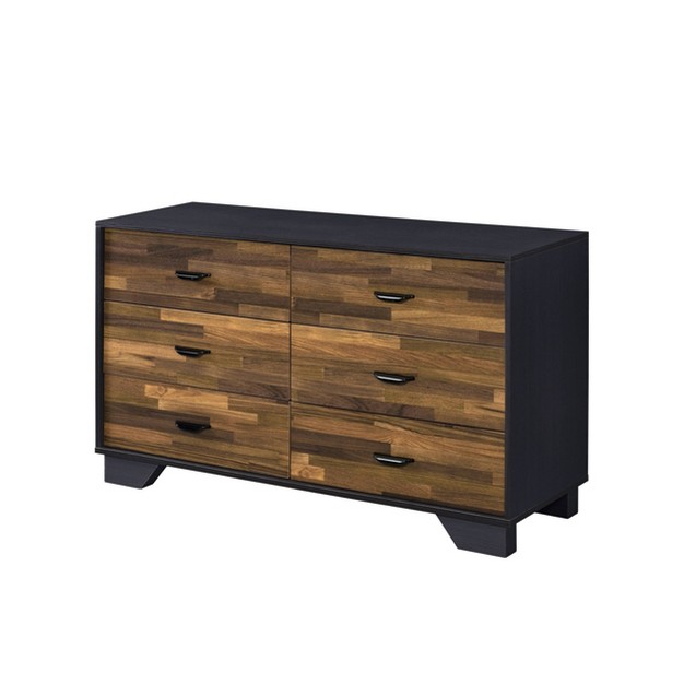 Eos Dresser Walnut black Finish Acme Furniture