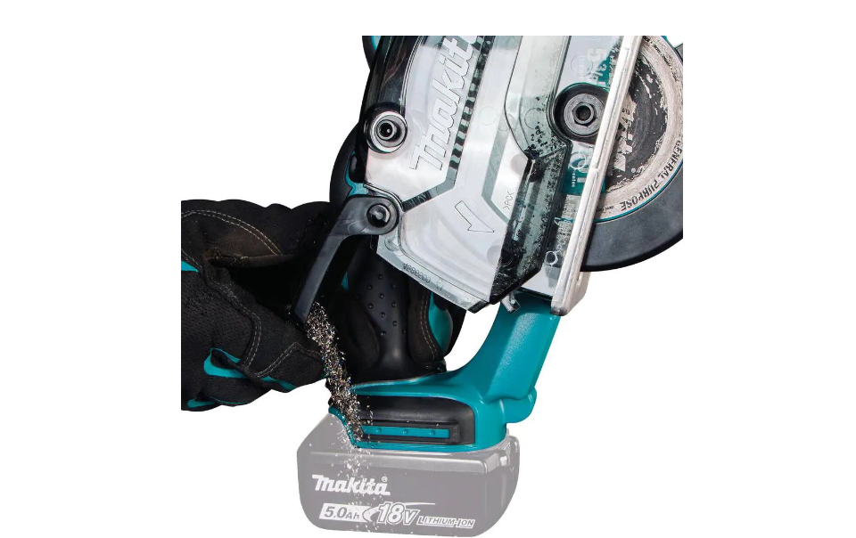 Makita XSC03Z 18-Volt LXT Lithium-Ion Cordless 5-3/8 in. Metal Cutting Saw with Electric Brake and Chip Collector Tool-Only