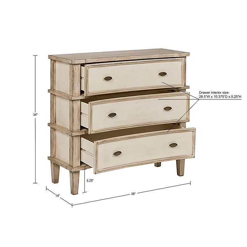 Madison Park Diego 3-Drawer Storage Dresser