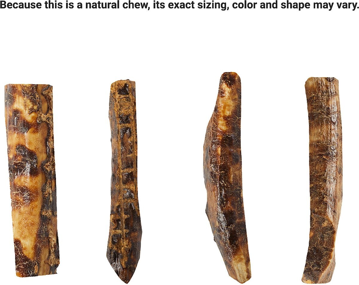 Bones and Chews Made in USA Elk Antler Split with Liver Flavor Dog Chew， 6\