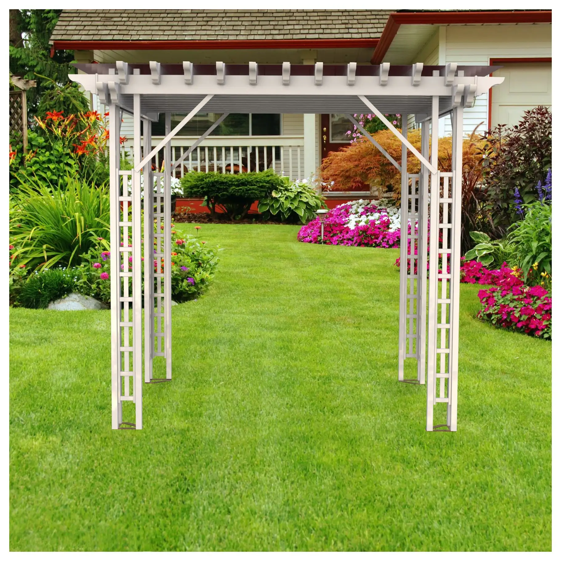 Factory Outlet Chinese Supply Simple PVC Frame  Garden Arbors   Trellises