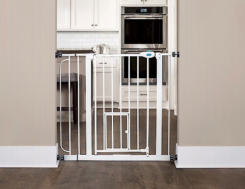 Carlson Pet Products Extra Wide Walk-Thru Gate with Pet Door