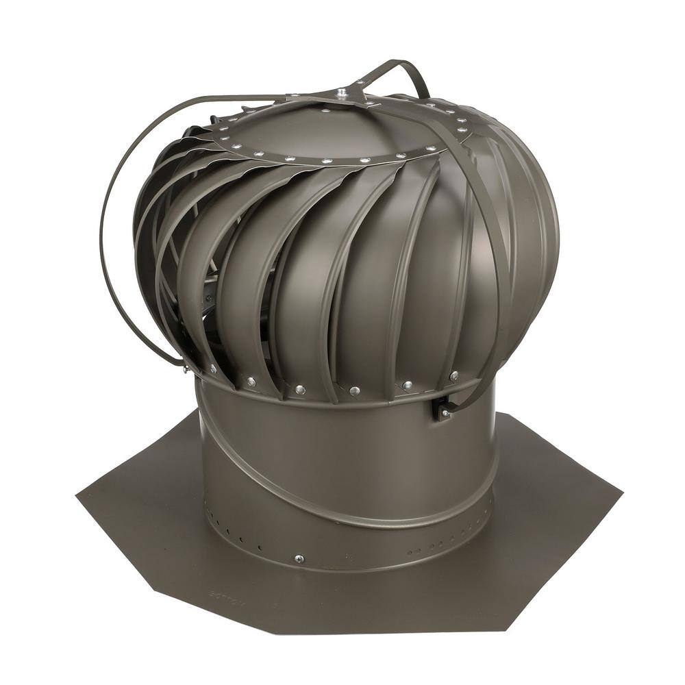 Air Vent 12 in. Weatherwood Aluminum Externally Braced Wind Roof Turbine TOB12SWW