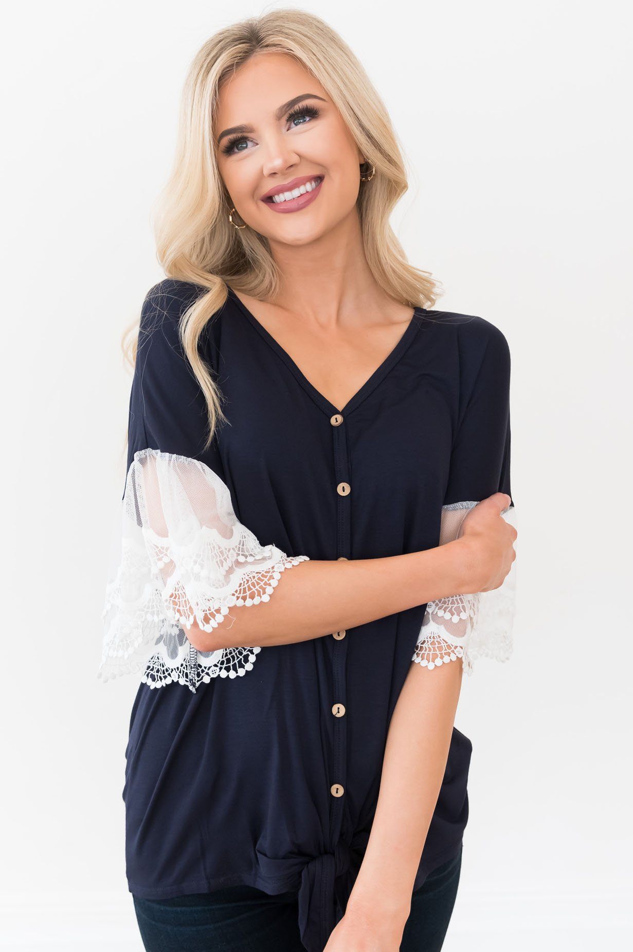 Designed Destiny Lace Modest Blouse