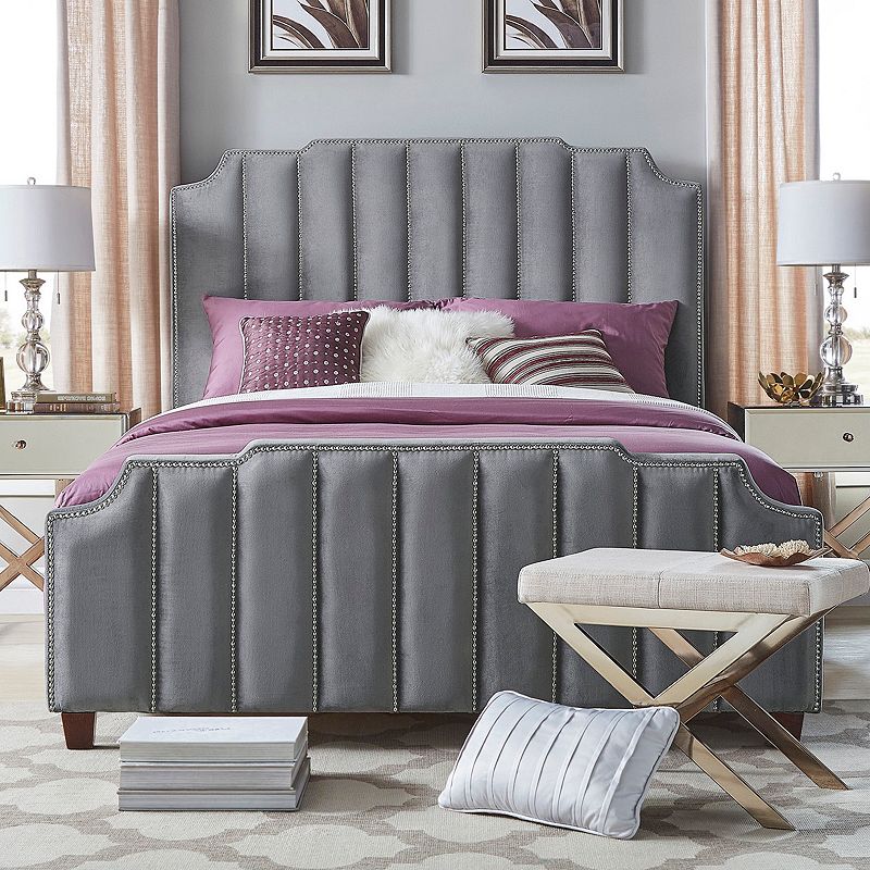 HomeVance Adalee Upholstered Velvet Bed