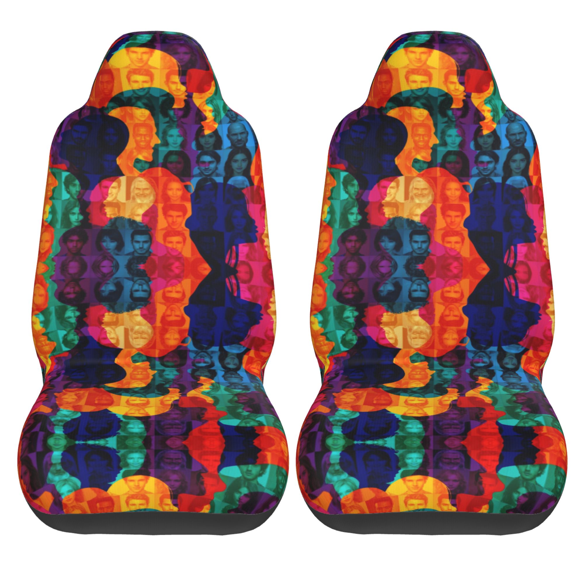 ZICANCN Car Seat Cover Diversity World Population Car Front Seat Covers Protectors ， Automotive Seat Covers for Cars Trucks Suv