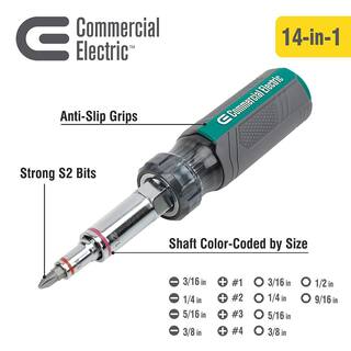 Commercial Electric Multi-Bit Screwdriver and Nut Driver CE180604