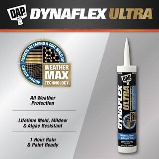 DAP DYNAFLEX Ultra 10.1 oz. White Advanced Exterior Window Door and Siding Sealant 18211