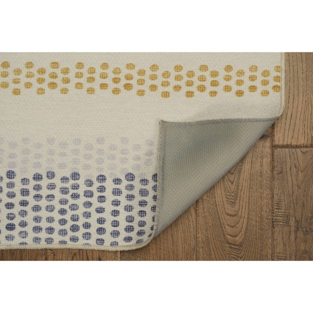 Maldon Washable Outdoor Rug Ivory blue Linon