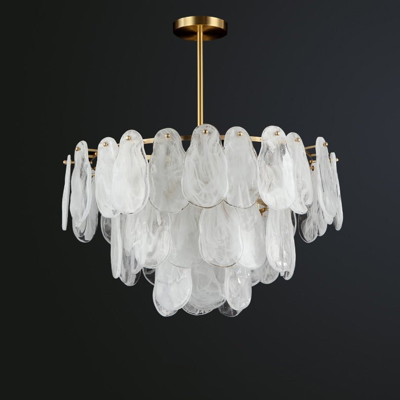 Round Cloud Glass Chandelier