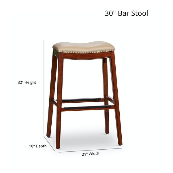 DTY Indoor Living Durango Leather Saddle Stool