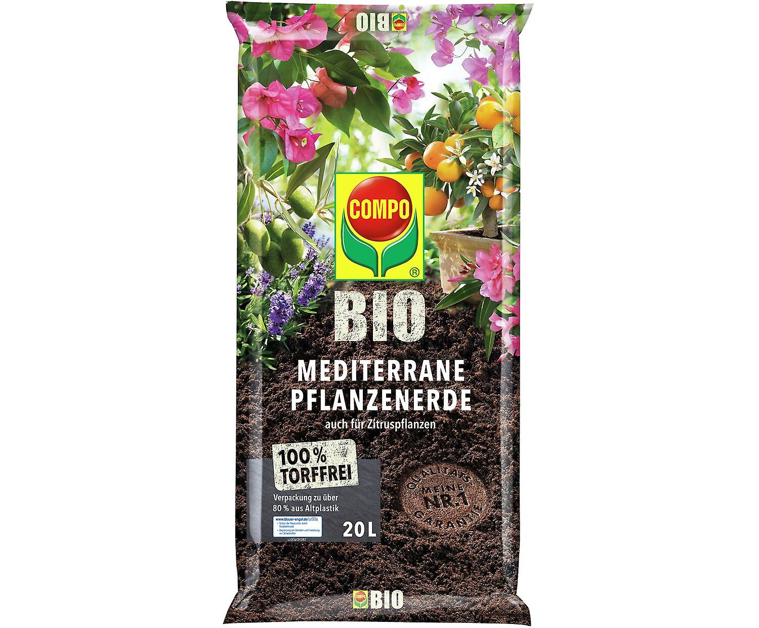 COMPO BIO Mediterranean plant soil peat-free， 20 litres