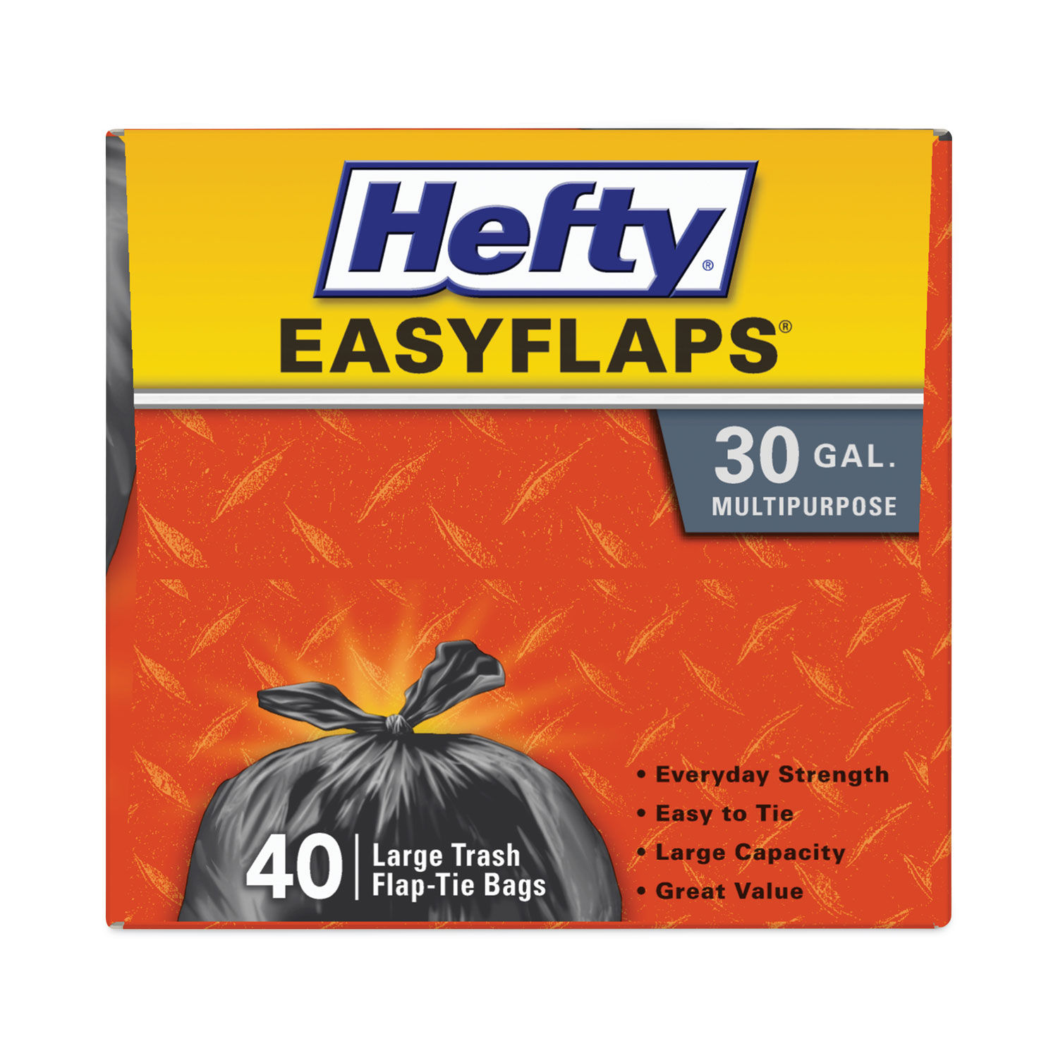 Easy Flaps Trash Bags by Heftyandreg; RFPE27744CT