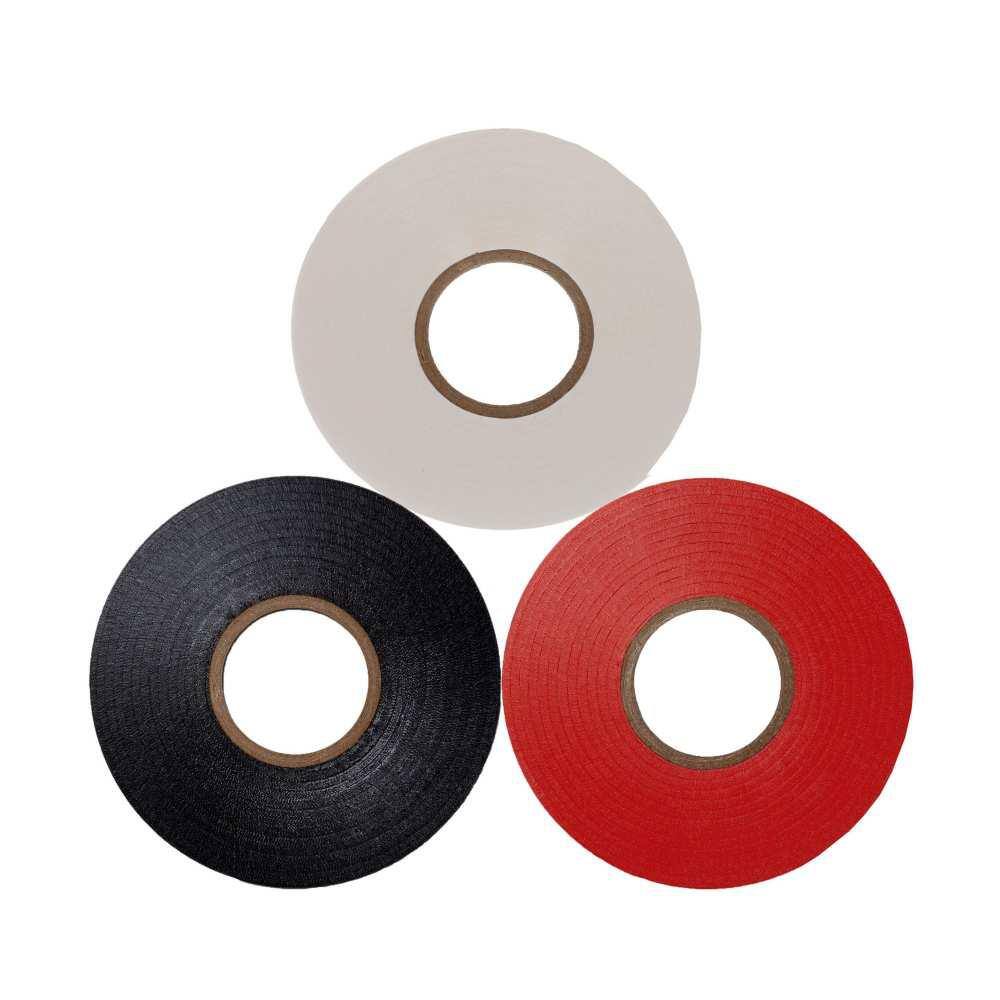 Scotch 34 in. x 66 ft. Vinyl Electrical Tape BlackRed and White (3-Pack) 6132-108286