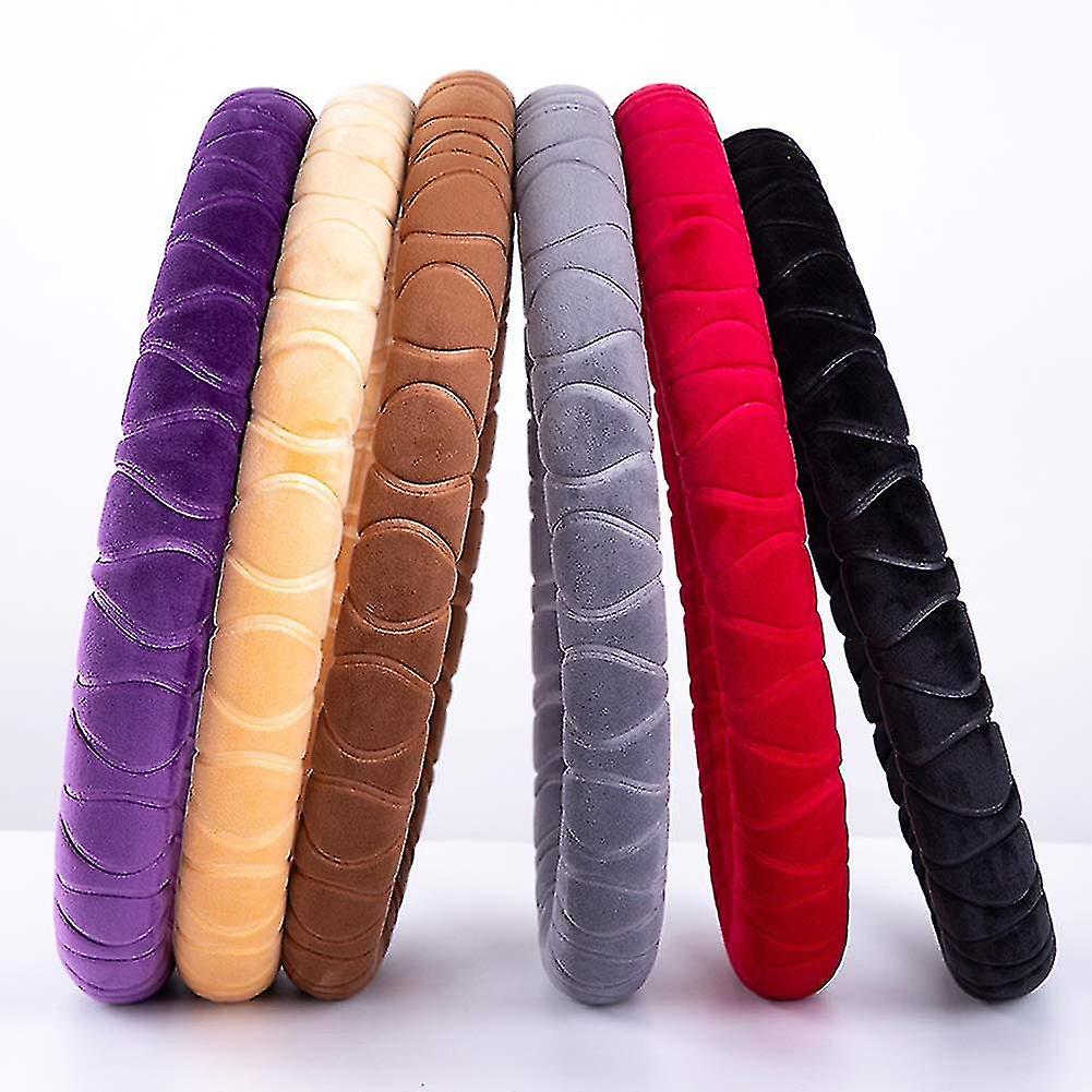 Anti-slip Fluffy Plush Steering Wheel Cover Soft Furry Winter Warm Vehicle Car Steering Wheel Protector Stretch On Universal Fit 37-39cm