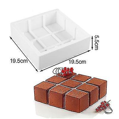 1pc Diy Irregularity Geometry Large Silicone Cake Mold 3d Silicon Mold