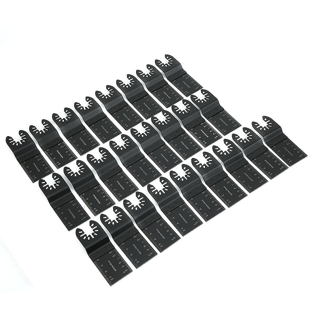 25pcs Set High Carbon Steel Saw Blades Straight Woodworking Accessory Black Multifunction 34mm