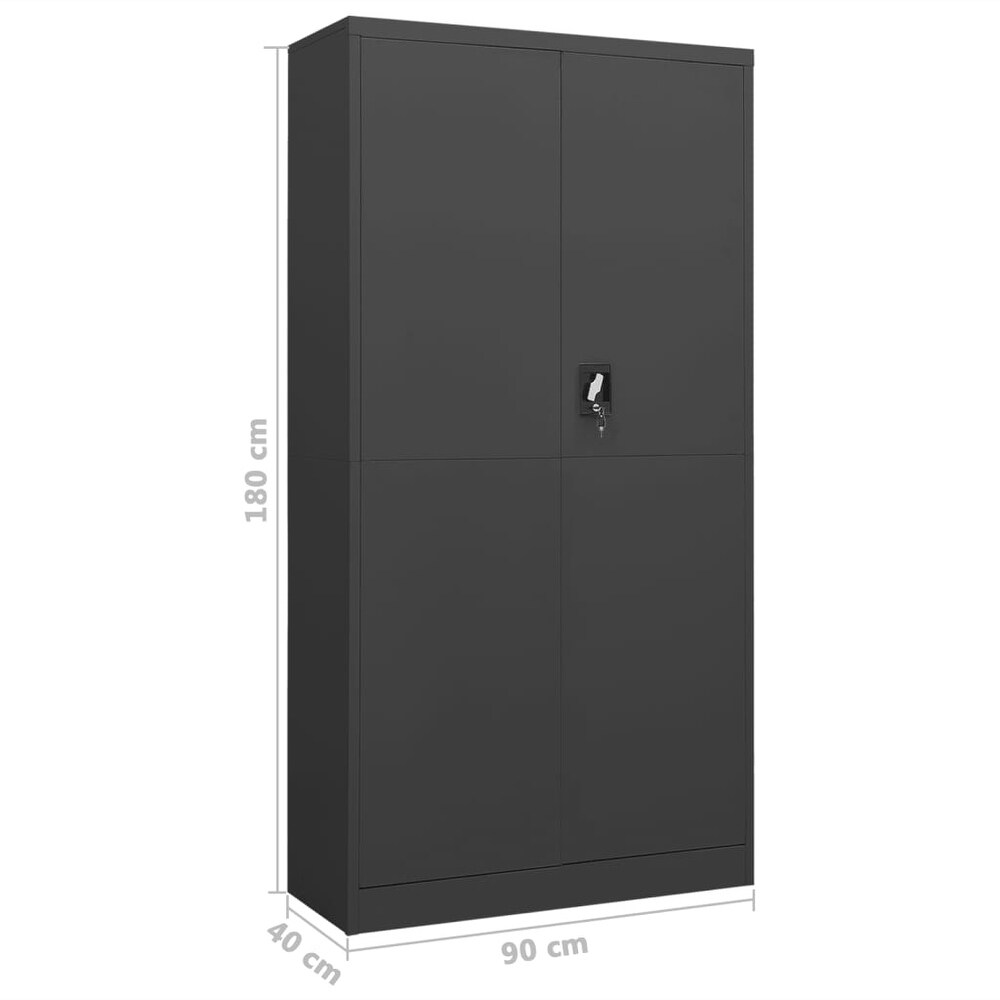 vidaXL Storage Cabinet with a Lock Storage Locker Storage Organizer Steel