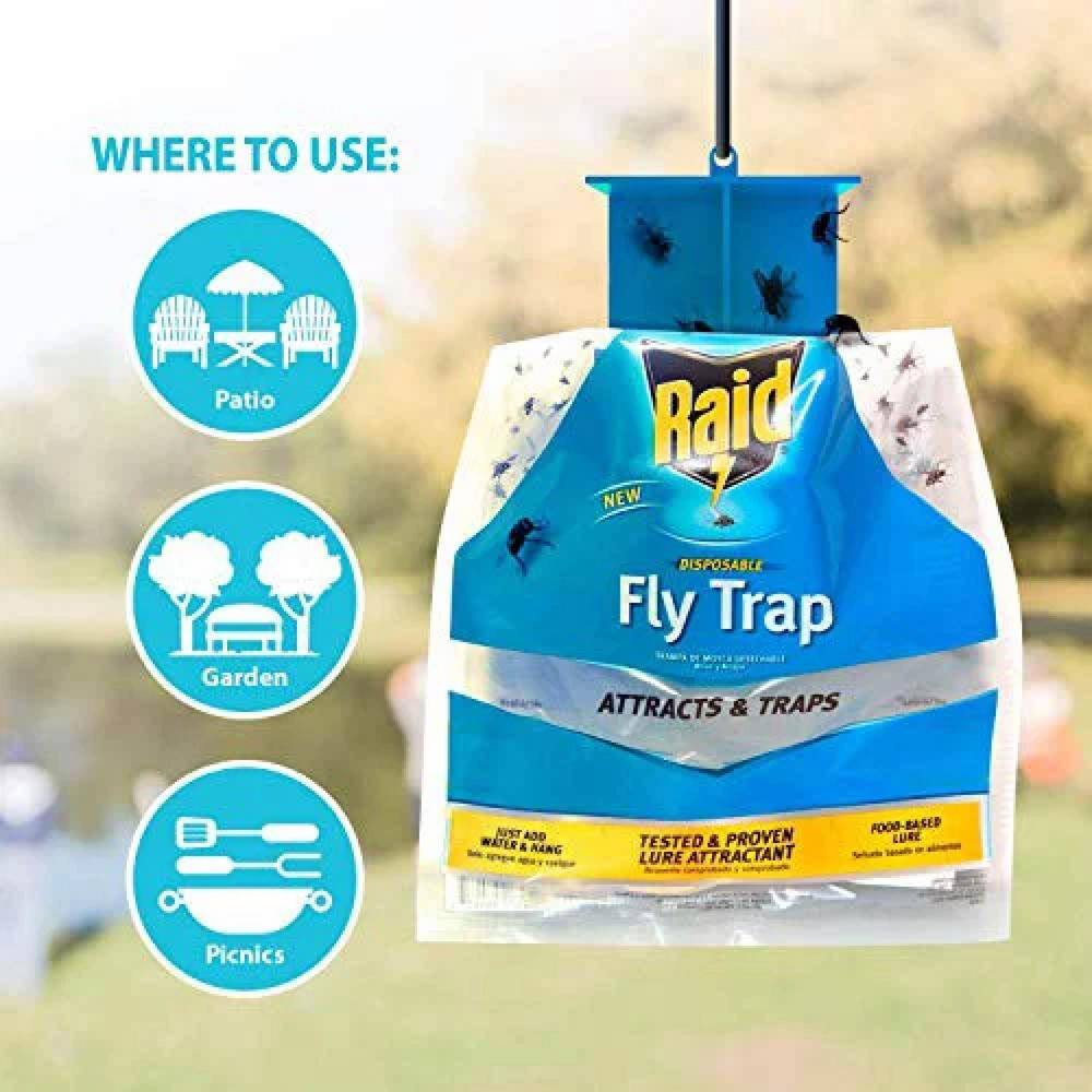 Raid Disposable Fly Trap (3-Pack) FLYBAG-RAID