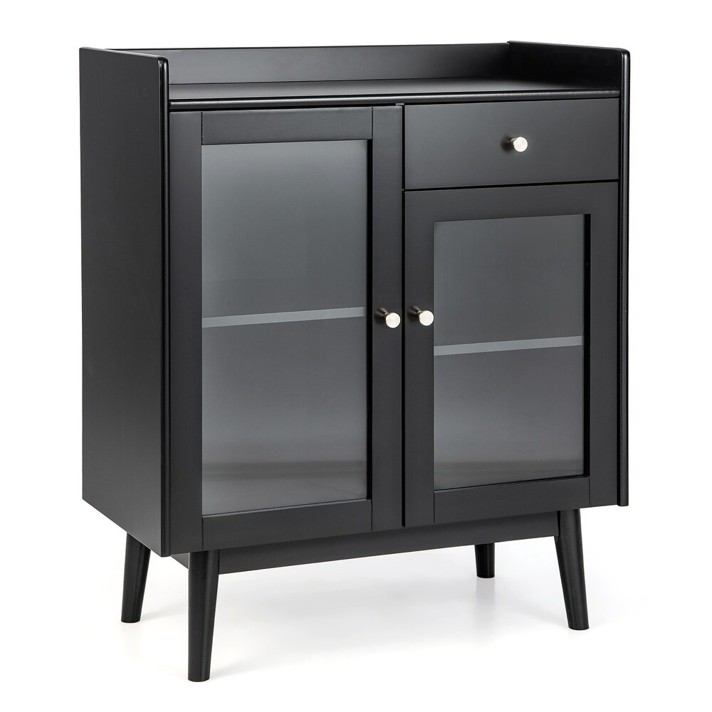 Costway Kitchen Buffet Server Sideboard Accent Cabinet with2 Tempered   See Details